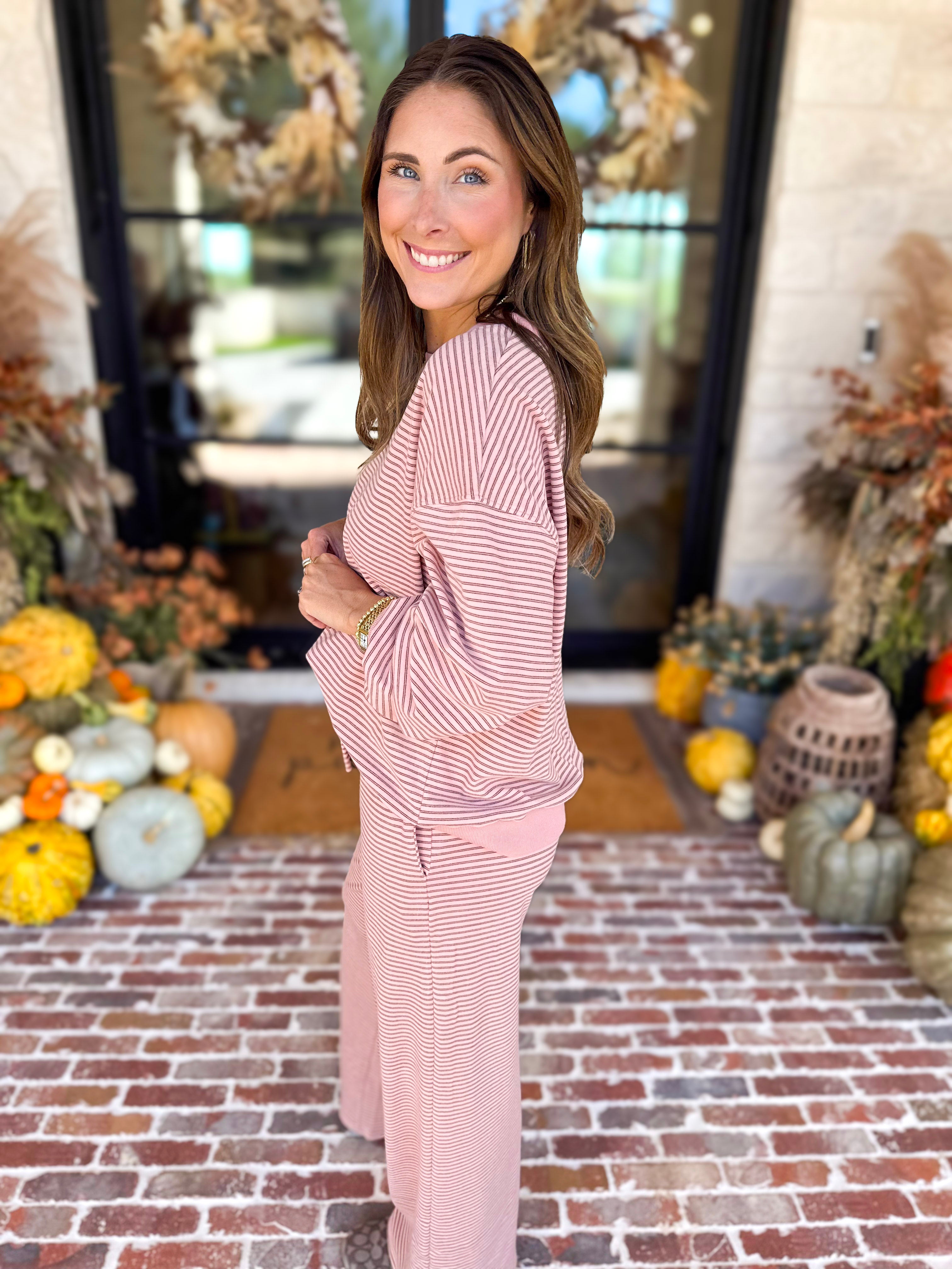 Cozy Time Lounge Set - Ballet Pink-300 Athleisure/Lounge-POLOGRAM-July & June Women's Fashion Boutique Located in San Antonio, Texas