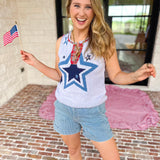 Flannel Patchwork Star Knit Top-230 Sweaters/Cardis-FATE-July & June Women's Fashion Boutique Located in San Antonio, Texas