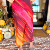 Golden Sunset Satin Midi Skirt-410 Shorts/Skirts-DRESS FORUM-July & June Women's Fashion Boutique Located in San Antonio, Texas