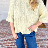 The Bailee Sweater Top - Kiwi-230 Sweaters/Cardis-RAE MODE-July & June Women's Fashion Boutique Located in San Antonio, Texas