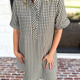 Fall Transition Mini Dress - Olive-510 Mini-ENTRO-July & June Women's Fashion Boutique Located in San Antonio, Texas
