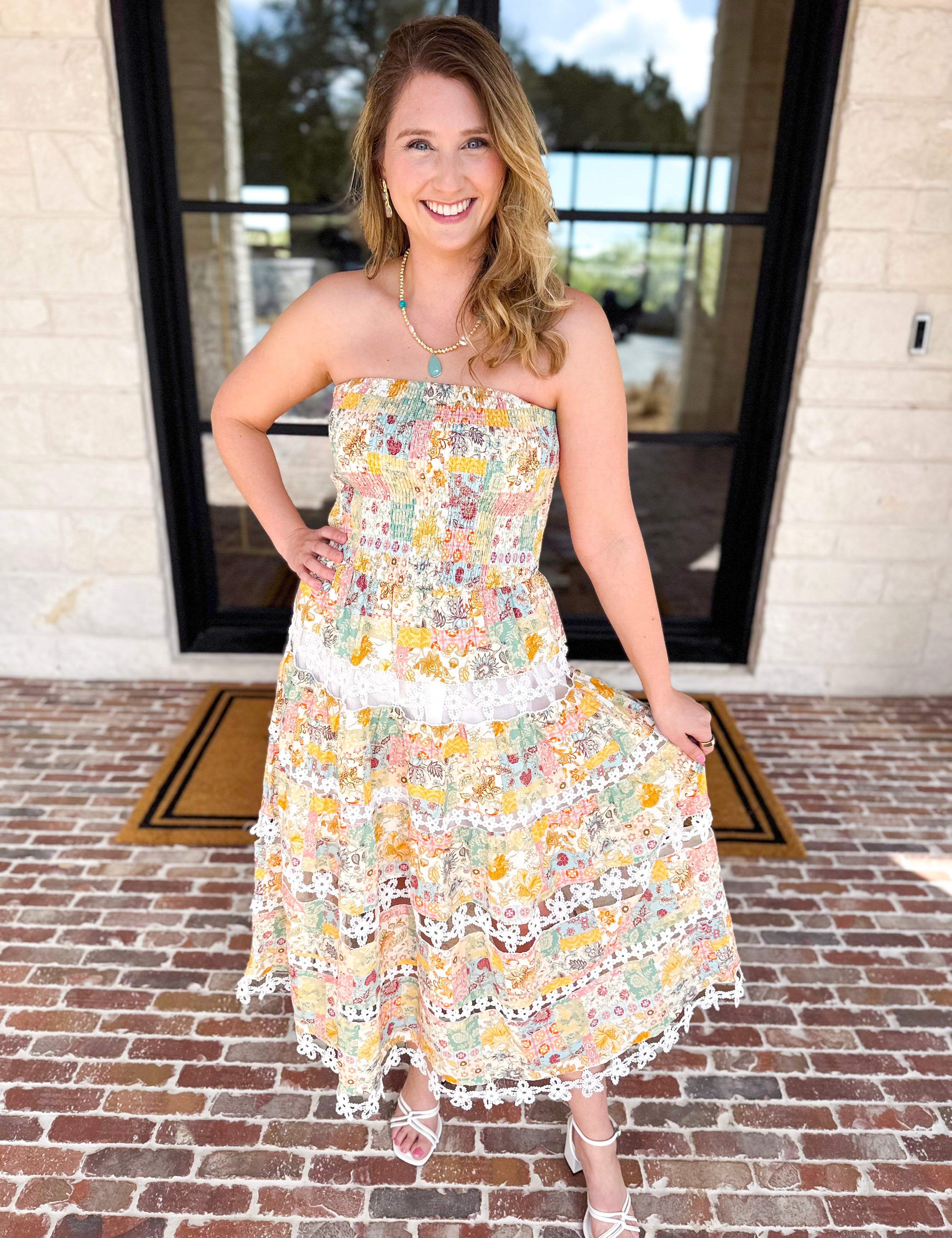 The Lexi Midi Dress - Bold Floral-500 Midi-STRUT & BOLT-July & June Women's Fashion Boutique Located in San Antonio, Texas
