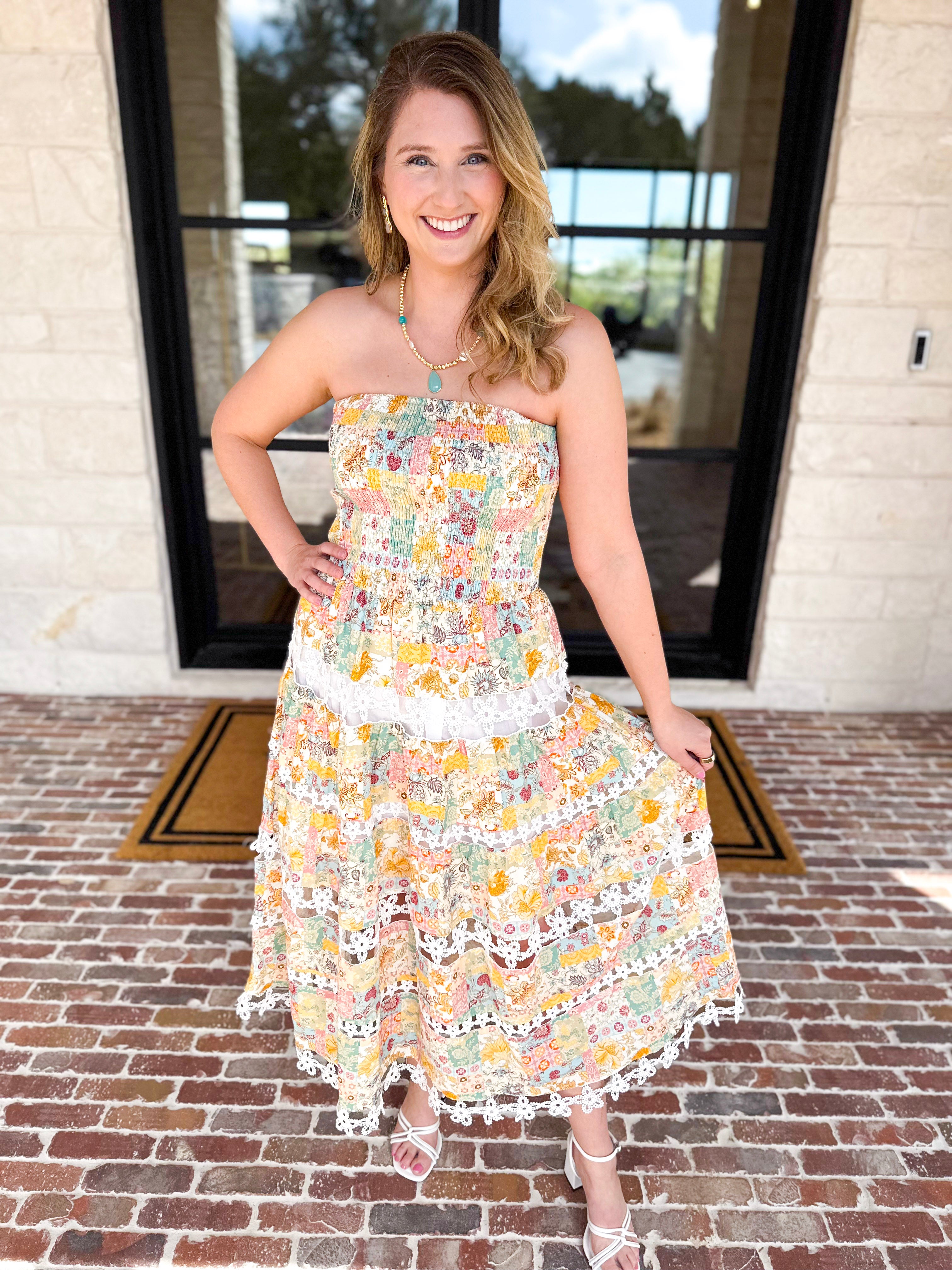 The Lexi Midi Dress - Bold Floral-500 Midi-STRUT & BOLT-July & June Women's Fashion Boutique Located in San Antonio, Texas