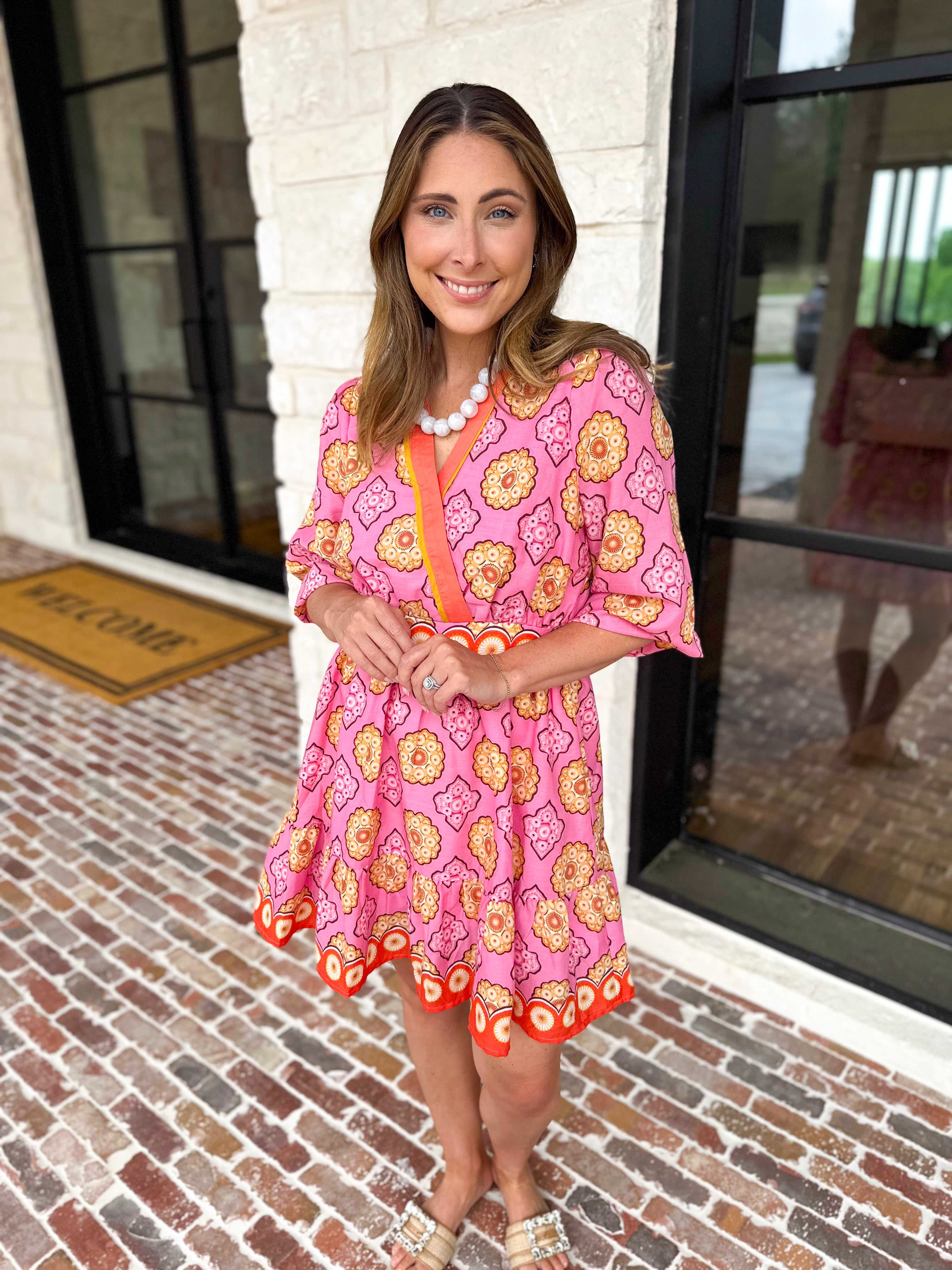 The Retro Pink Mini Dress-510 Mini-FATE-July & June Women's Fashion Boutique Located in San Antonio, Texas