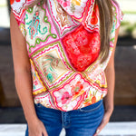 THML - Main Character Satin Blouse-200 Fashion Blouses-THML-July & June Women's Fashion Boutique Located in San Antonio, Texas