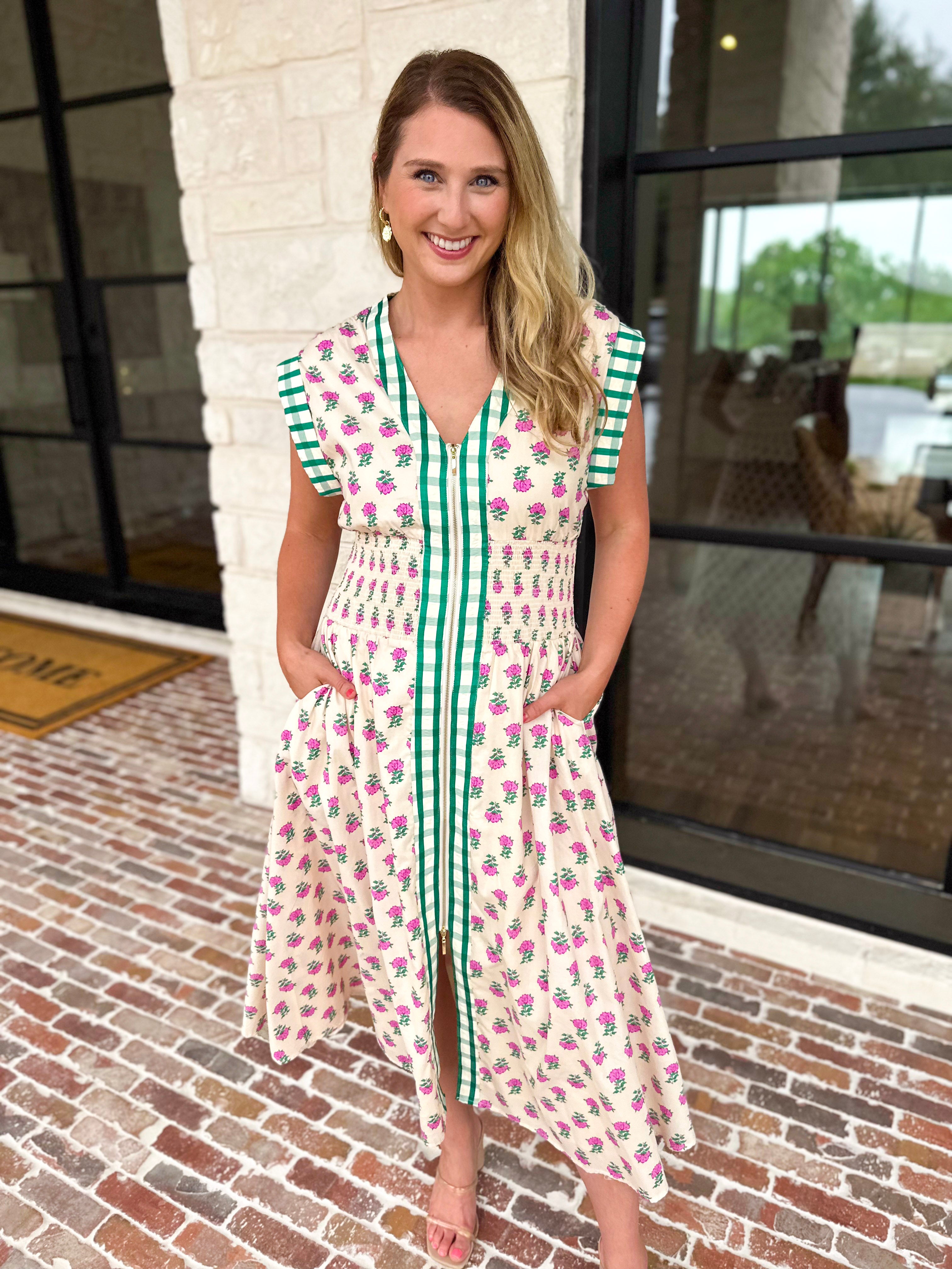 THML - Spring Gatherings Midi Dress-500 Midi-THML-July & June Women's Fashion Boutique Located in San Antonio, Texas