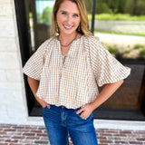 Fall Bubble Blouse-200 Fashion Blouses-ENTRO-July & June Women's Fashion Boutique Located in San Antonio, Texas