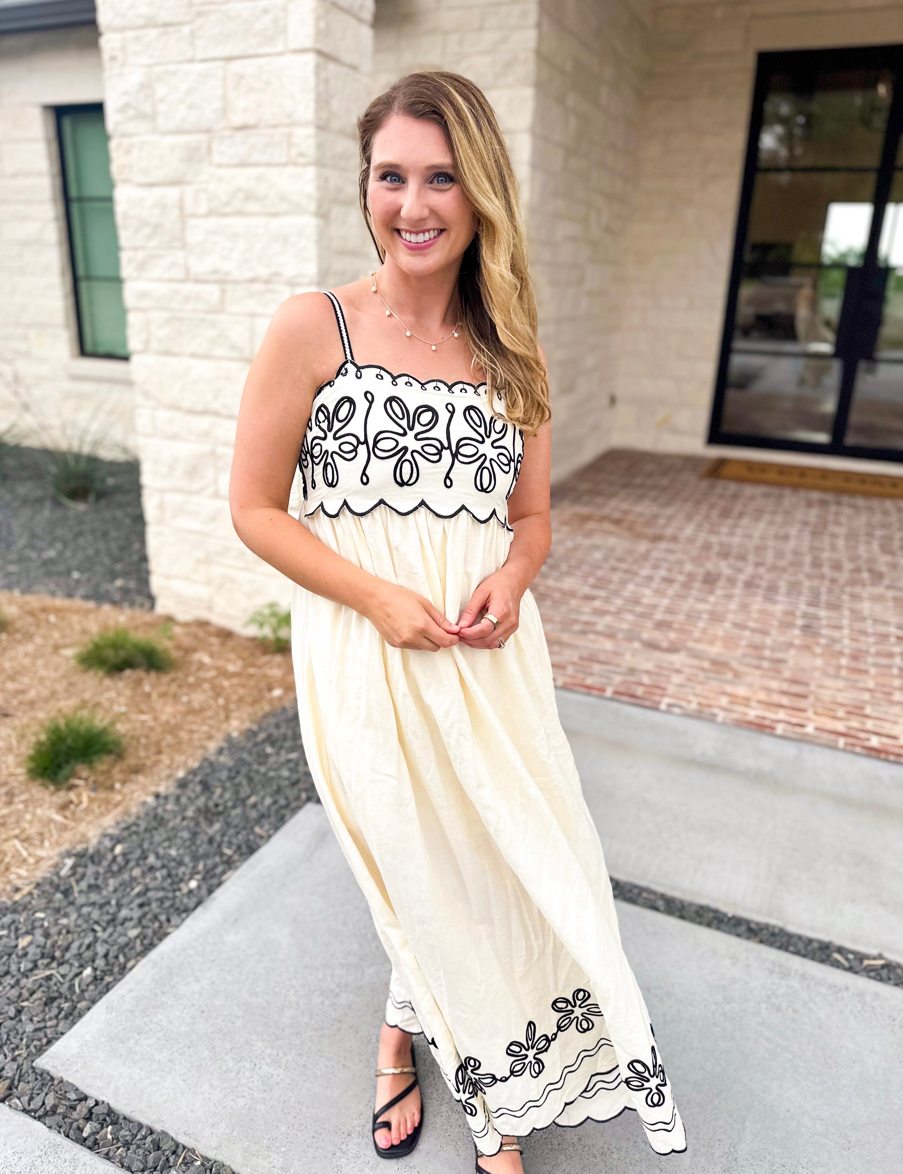The Baja Breeze Midi Dress-500 Midi-SKIES ARE BLUE-July & June Women's Fashion Boutique Located in San Antonio, Texas