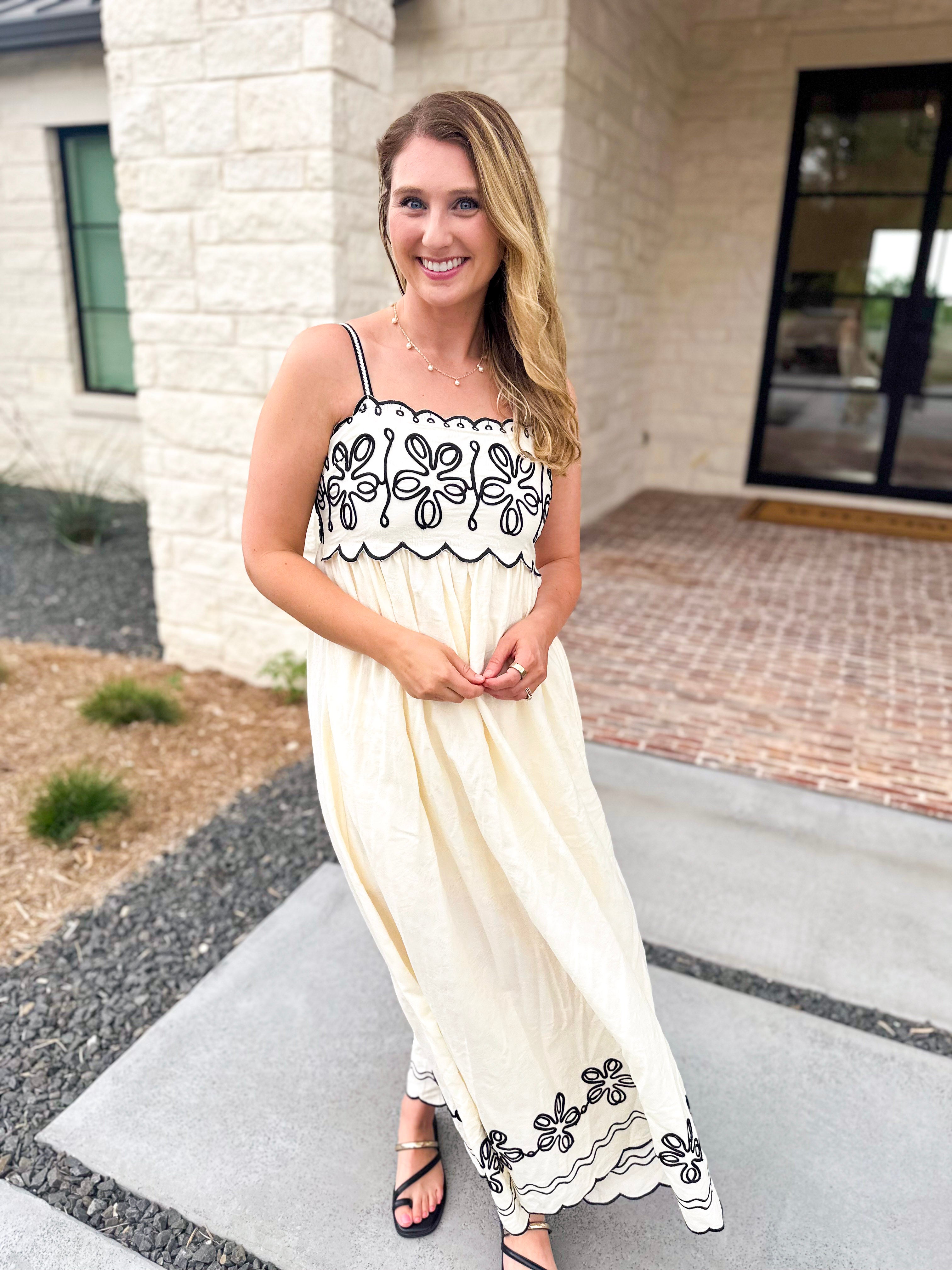 The Baja Breeze Midi Dress-500 Midi-SKIES ARE BLUE-July & June Women's Fashion Boutique Located in San Antonio, Texas