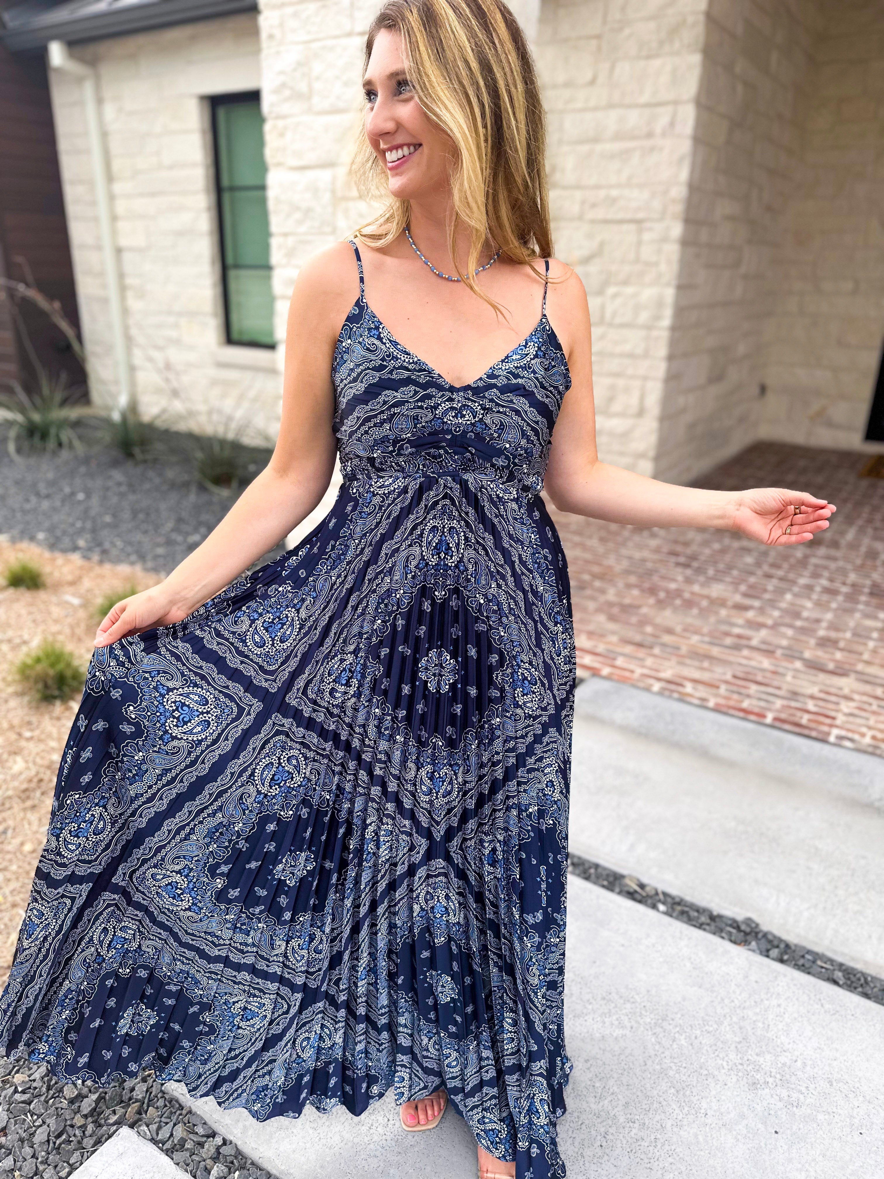 The Endless Summer Midi Dress-500 Midi-SKIES ARE BLUE-July & June Women's Fashion Boutique Located in San Antonio, Texas