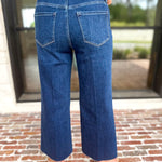 Vervet - High Rise Dark Trouser Style Jeans-420 Denim-VEVERT BY FLYING MONKEY-July & June Women's Fashion Boutique Located in San Antonio, Texas