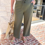 LIVERPOOL - Pull On Cropped Pant - Green-400 Pants-LIVERPOOL JEANS COMPANY-July & June Women's Fashion Boutique Located in San Antonio, Texas