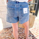 Vervet - Floral Embroidered Denim Shorts-410 Shorts/Skirts-VEVERT BY FLYING MONKEY-July & June Women's Fashion Boutique Located in San Antonio, Texas