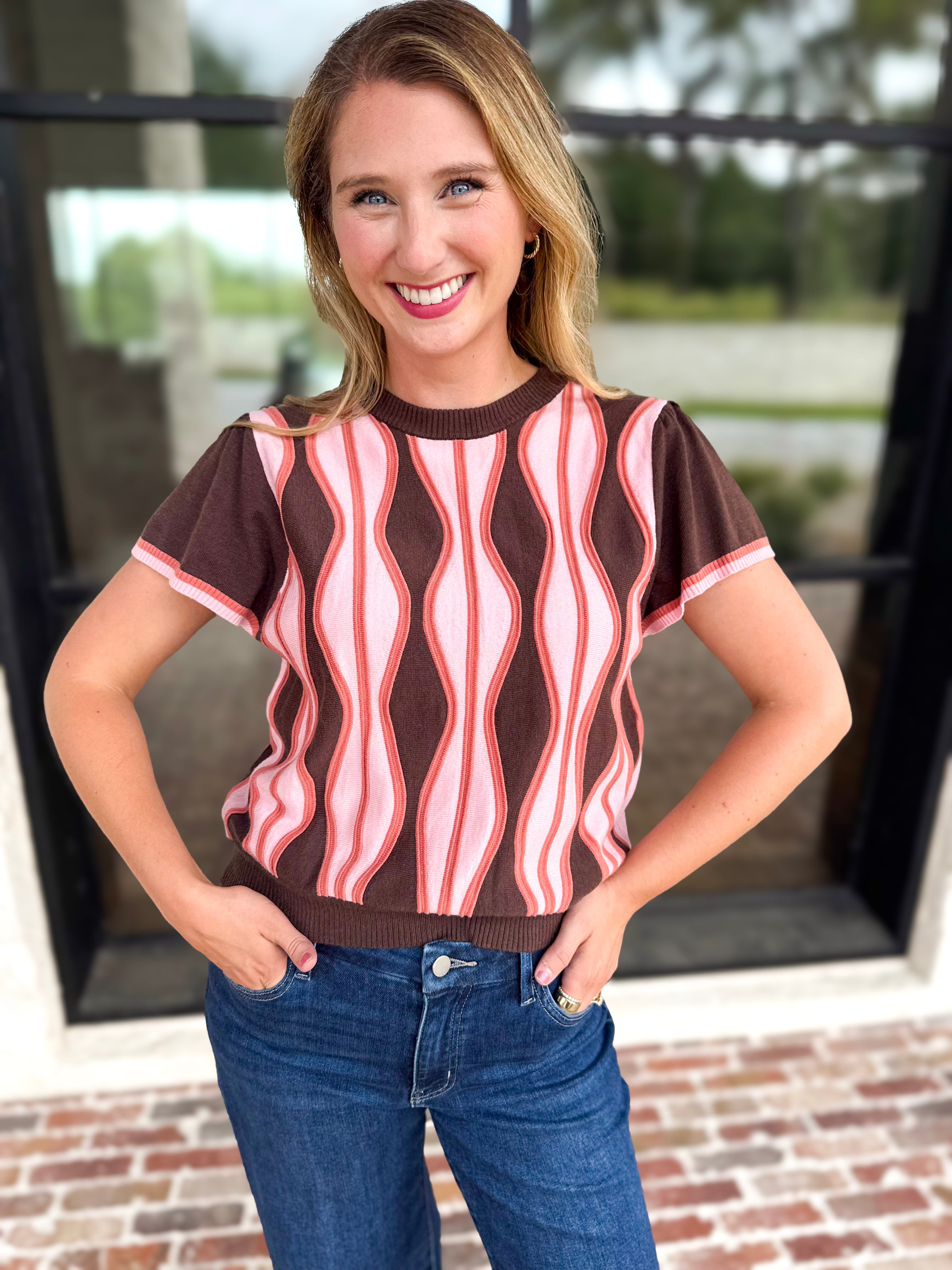 THML - The Rosewood Sweater Top-230 Sweaters/Cardis-THML-July & June Women's Fashion Boutique Located in San Antonio, Texas