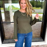 Liverpool - Everyday Favorite Scoop Neck Top - Forest-230 Sweaters/Cardis-LIVERPOOL JEANS COMPANY-July & June Women's Fashion Boutique Located in San Antonio, Texas