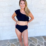MARY SQUARE - Katelyn Two Piece Swimsuit - Black - FINAL SALE-300 Athleisure/Lounge-MARY SQUARE-July & June Women's Fashion Boutique Located in San Antonio, Texas