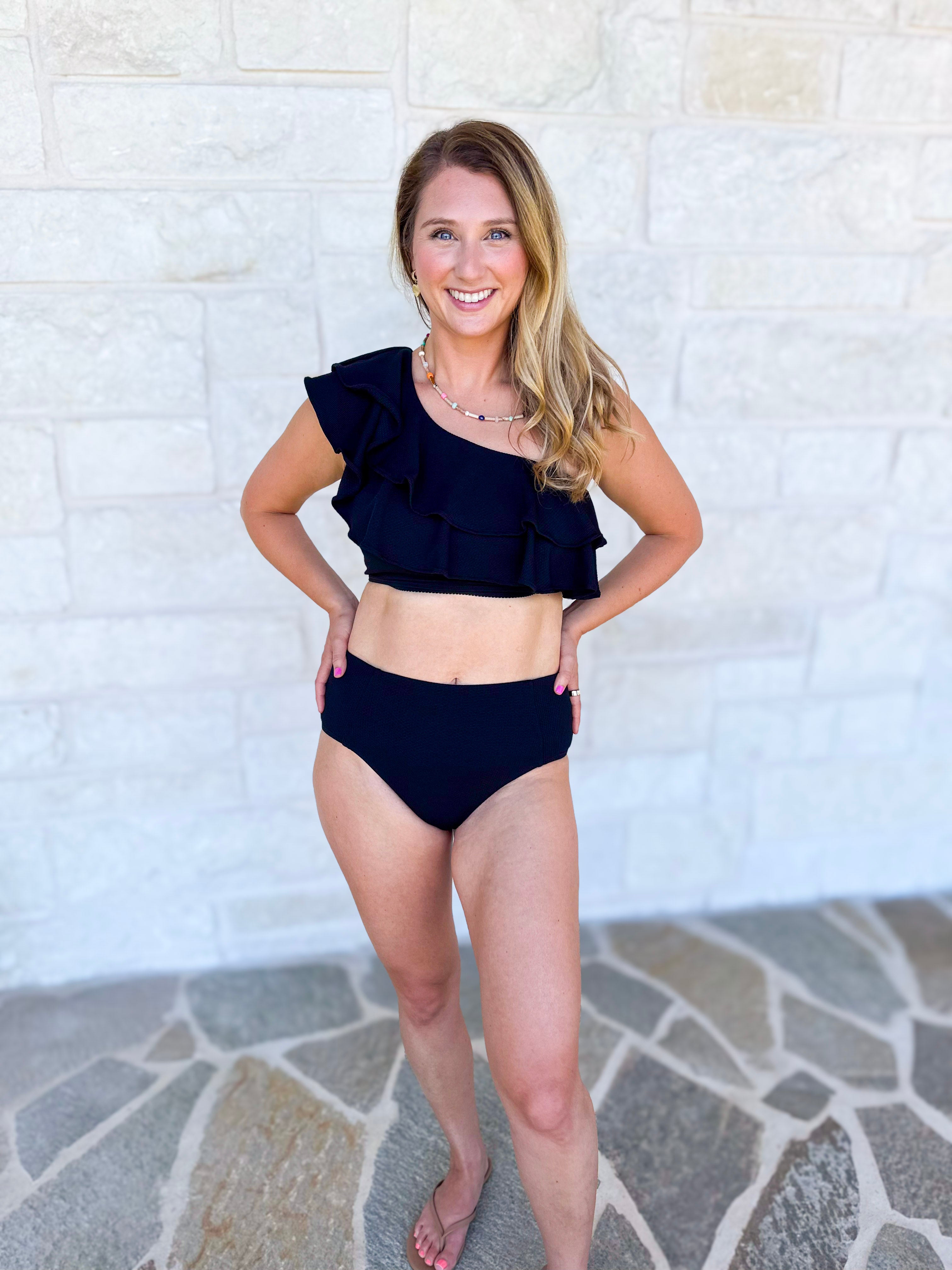 MARY SQUARE - Katelyn Two Piece Swimsuit - Black - FINAL SALE-300 Athleisure/Lounge-MARY SQUARE-July & June Women's Fashion Boutique Located in San Antonio, Texas