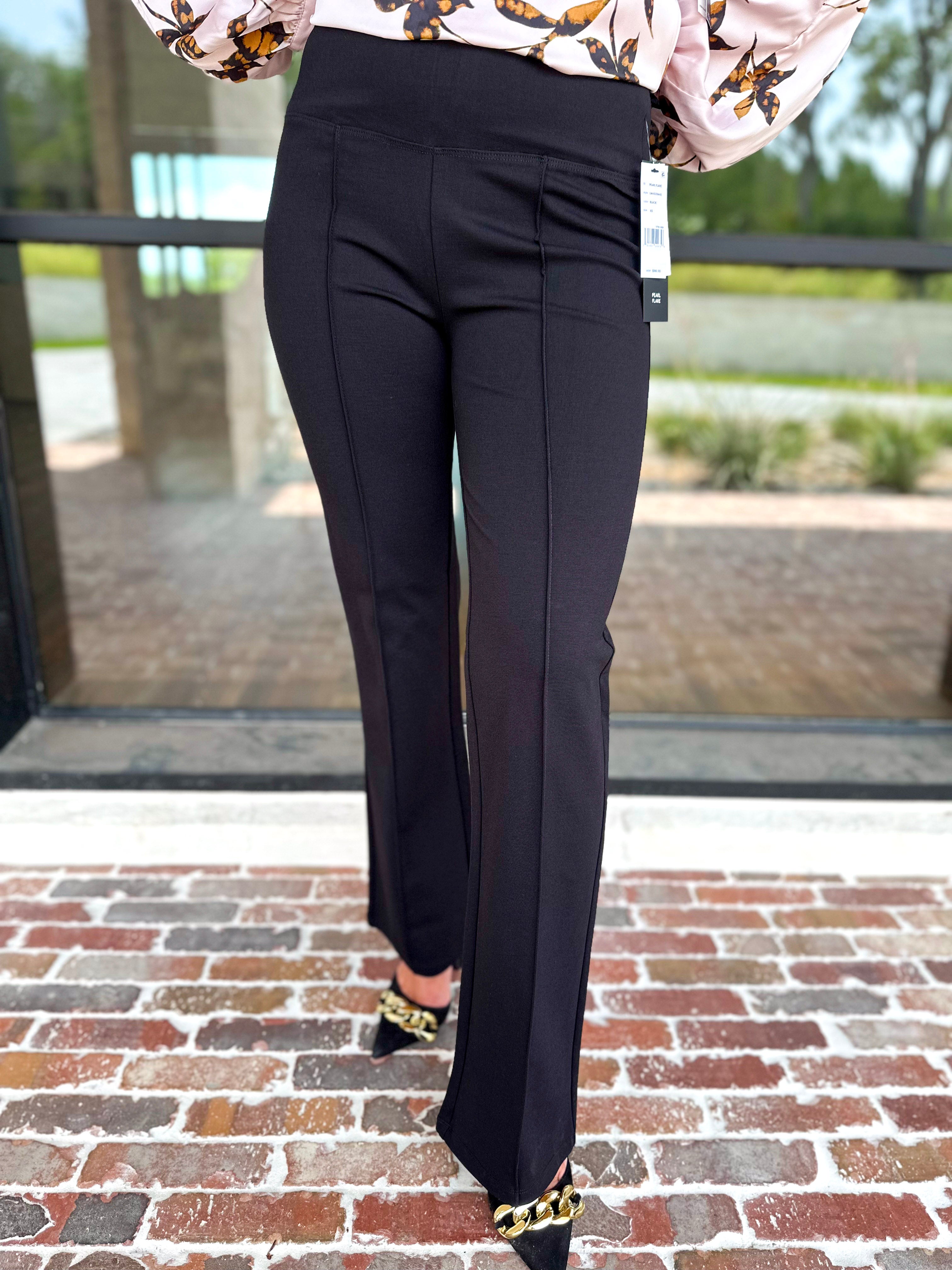 Liverpool - Black Pearl Flare Pants-400 Pants-LIVERPOOL JEANS COMPANY-July & June Women's Fashion Boutique Located in San Antonio, Texas