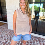 Knit Zip Tank-230 Sweaters/Cardis-FATE-July & June Women's Fashion Boutique Located in San Antonio, Texas