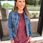 LIVERPOOL - Classic Jean Jacket-600 Outerwear-LIVERPOOL JEANS COMPANY-July & June Women's Fashion Boutique Located in San Antonio, Texas