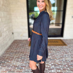 Current Air - Chic Denim Daydream Mini Dress-510 Mini-CURRENT AIR CLOTHING-July & June Women's Fashion Boutique Located in San Antonio, Texas