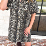 Crazy About You Leopard Mini Dress-510 Mini-ENTRO-July & June Women's Fashion Boutique Located in San Antonio, Texas