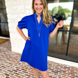 Refined Mini Dress - Blue-510 Mini-JODIFL-July & June Women's Fashion Boutique Located in San Antonio, Texas