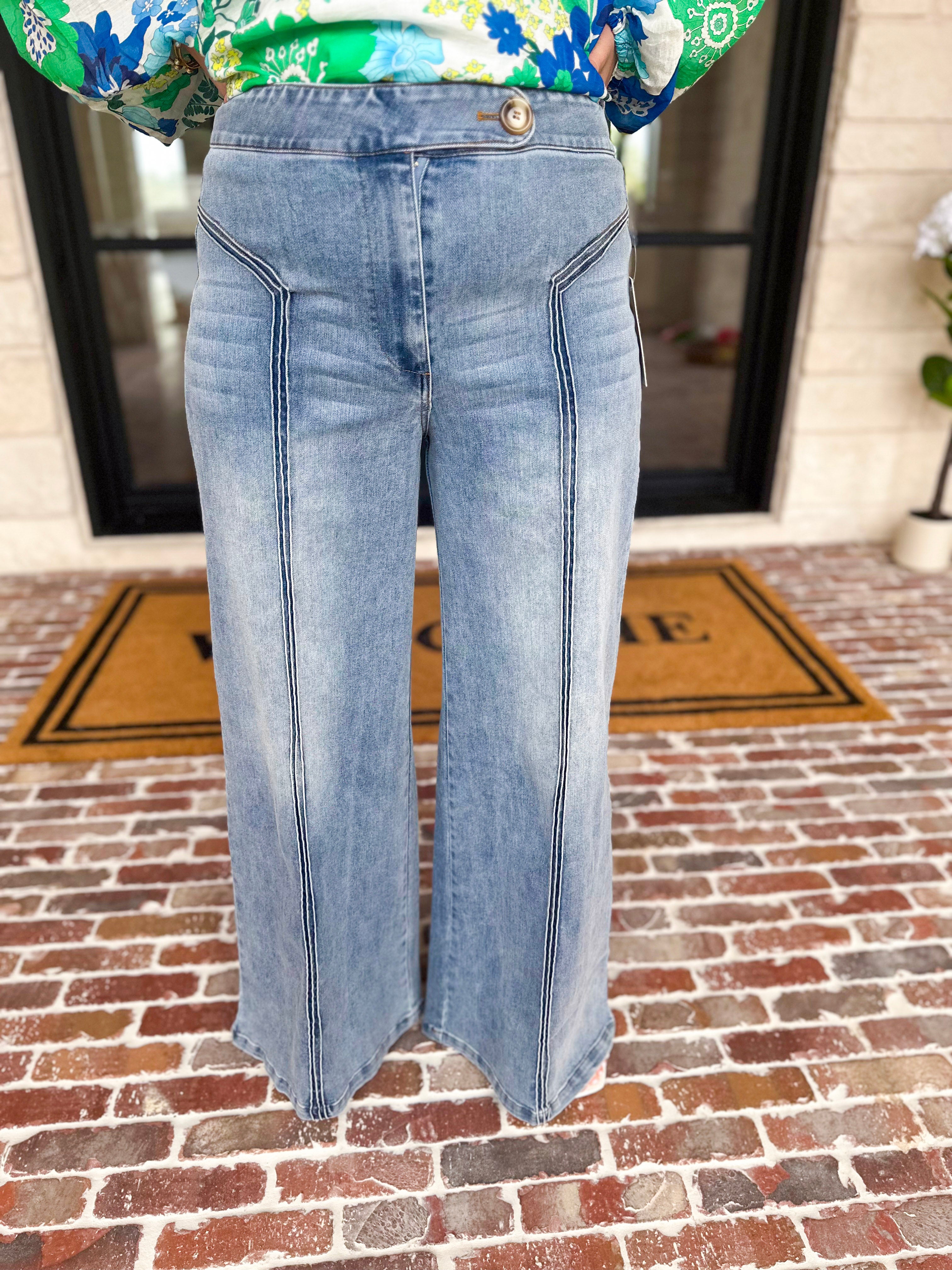 The Carrie Denim Pants-400 Pants-FATE-July & June Women's Fashion Boutique Located in San Antonio, Texas