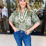 The Lettie Blouse-200 Fashion Blouses-ENTRO-July & June Women's Fashion Boutique Located in San Antonio, Texas