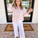 Bow Detailed Blouse - Pink-200 Fashion Blouses-IN FEBRUARY-July & June Women's Fashion Boutique Located in San Antonio, Texas