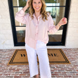 Bow Detailed Blouse - Pink-200 Fashion Blouses-IN FEBRUARY-July & June Women's Fashion Boutique Located in San Antonio, Texas