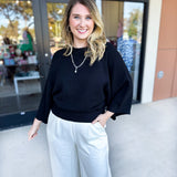 Fall's Favorite Sweater Top - Black-230 Sweaters/Cardis-FATE-July & June Women's Fashion Boutique Located in San Antonio, Texas