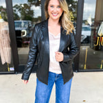 The Girlfriend Blazer-600 Outerwear-SKIES ARE BLUE-July & June Women's Fashion Boutique Located in San Antonio, Texas