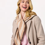 Oatmeal & Brown Triangle Scarf-130 Accessories-SHIRALEAH-July & June Women's Fashion Boutique Located in San Antonio, Texas