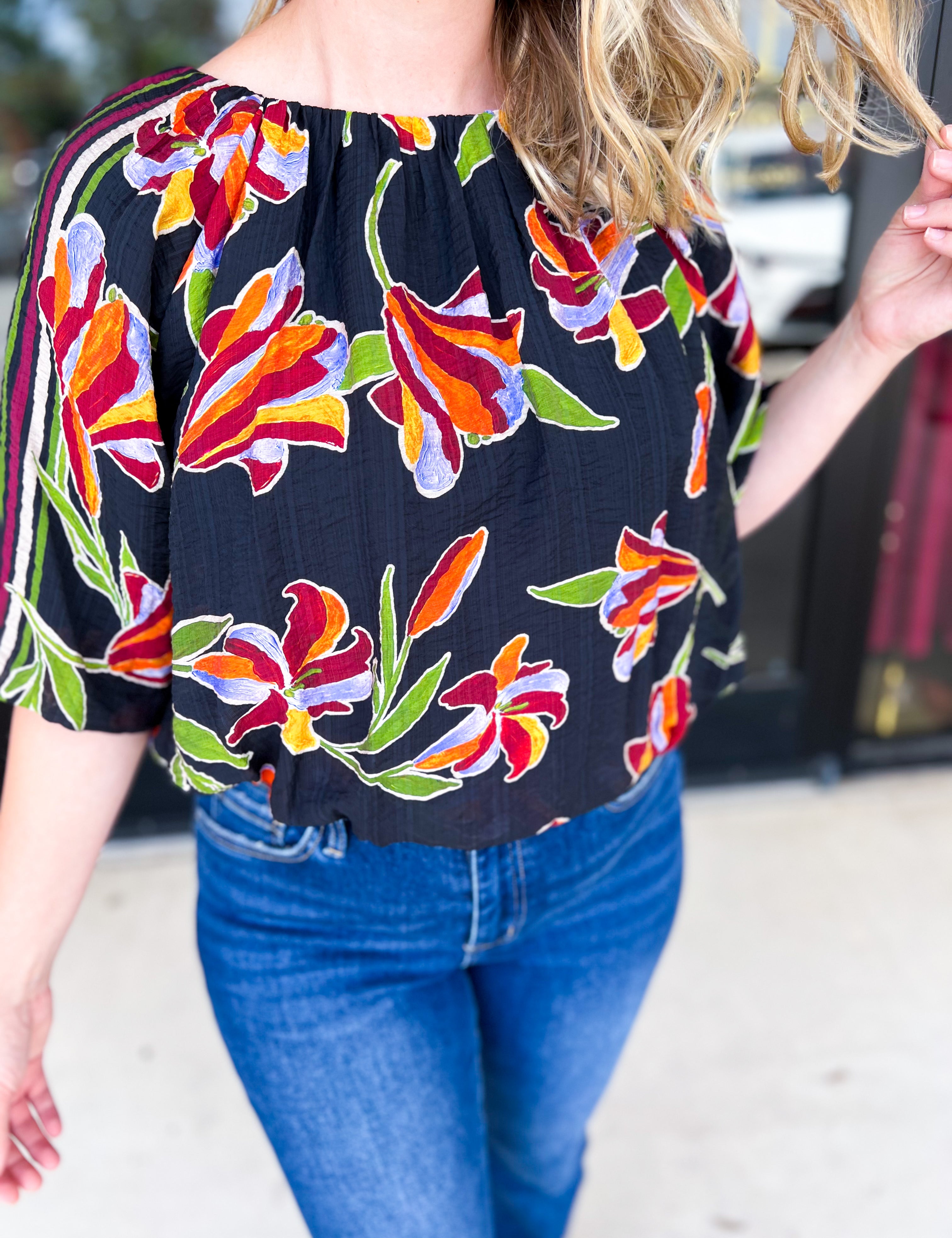 THML - The Astrid Blouse-200 Fashion Blouses-THML-July & June Women's Fashion Boutique Located in San Antonio, Texas