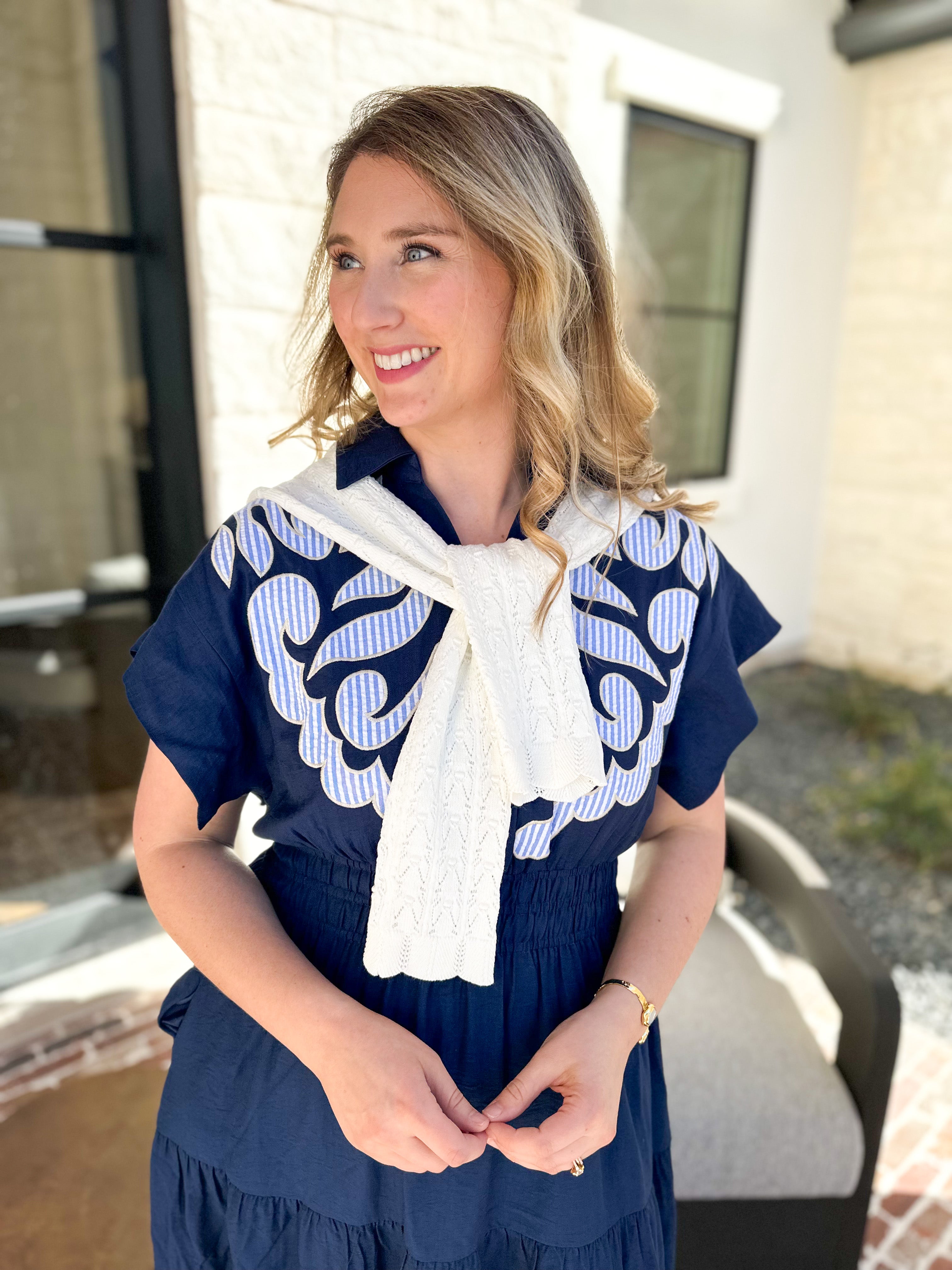 Pointelle Cardigan - Ivory-230 Sweaters/Cardis-ALLIE ROSE-July & June Women's Fashion Boutique Located in San Antonio, Texas