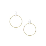 Natalie Wood - Horizon Circle Statement Earrings in Gold/Silver-110 Jewelry & Hair-Natalie Wood-July & June Women's Fashion Boutique Located in San Antonio, Texas