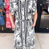Palm City Midi Dress - Black-500 Midi-ENTRO-July & June Women's Fashion Boutique Located in San Antonio, Texas