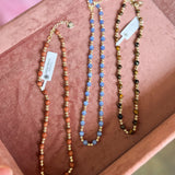 Natalie Wood - Adorned Mini Beaded Necklace - Sandstone-110 Jewelry & Hair-Natalie Wood-July & June Women's Fashion Boutique Located in San Antonio, Texas