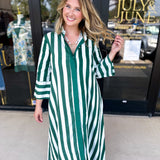 Heart of Grace Green Midi Dress-500 Midi-HEART OF GRACE-July & June Women's Fashion Boutique Located in San Antonio, Texas