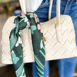 Floral Square Scarf - Green-130 ACCESSORIES-SHIRALEAH-July & June Women's Fashion Boutique Located in San Antonio, Texas