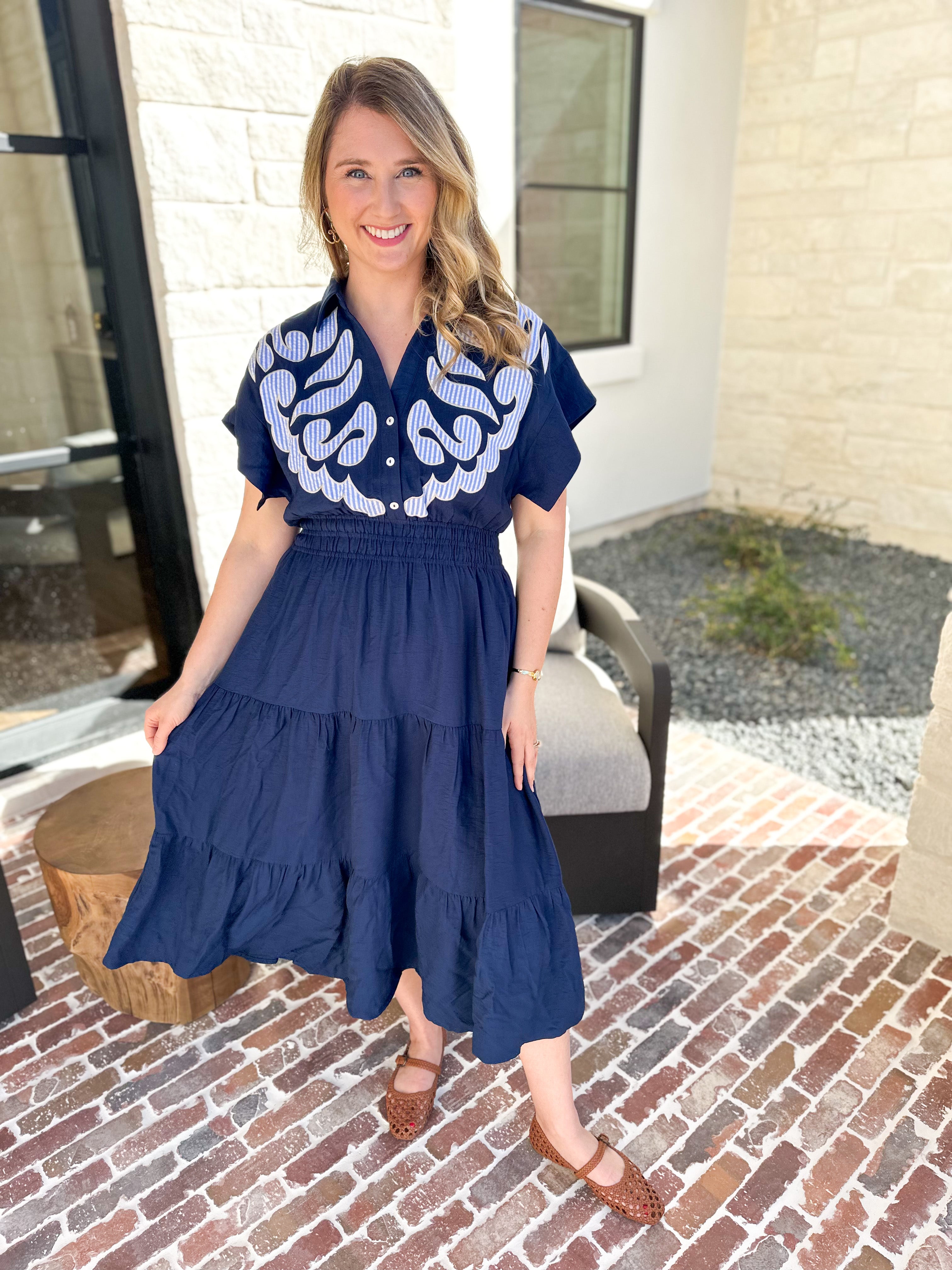 THML- The Sutton Midi Dress-500 Midi-THML-July & June Women's Fashion Boutique Located in San Antonio, Texas