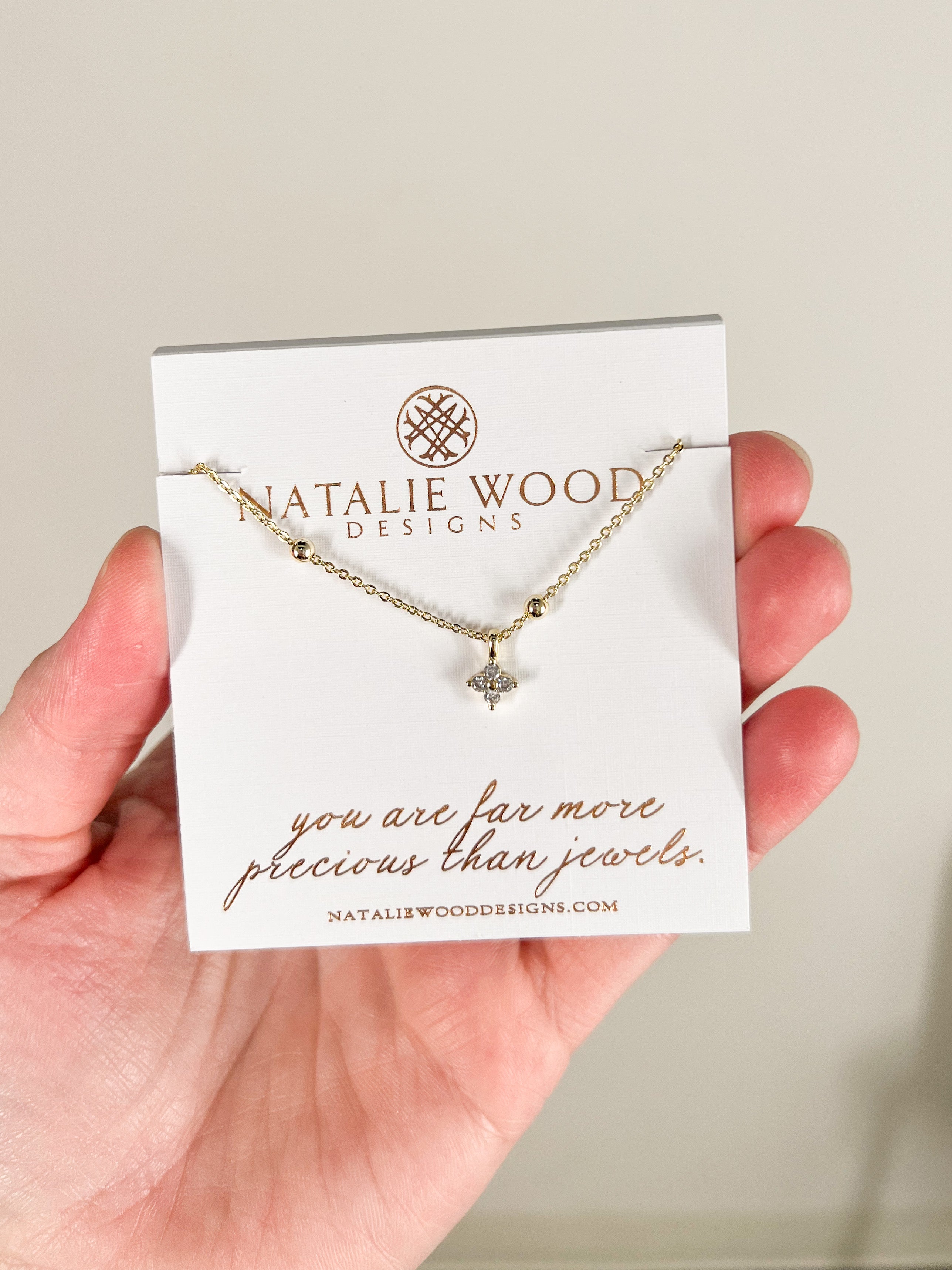 Natalie Wood - Carry On Cross Drop Necklace - Gold-110 Jewelry & Hair-Natalie Wood-July & June Women's Fashion Boutique Located in San Antonio, Texas