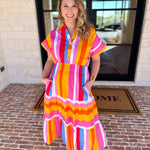 THML - Party Stripe Midi Dress-500 Midi-THML-July & June Women's Fashion Boutique Located in San Antonio, Texas