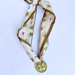 Scarf Necklace - Butterfly Tan Floral-110 Jewelry & Hair-HART DESIGNS-July & June Women's Fashion Boutique Located in San Antonio, Texas