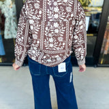 The Wrenlee Blouse - Chocolate Brown-200 Fashion Blouses-POLOGRAM-July & June Women's Fashion Boutique Located in San Antonio, Texas