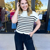 Pink Friday Doorbuster - Mock Neck Knit Sweater Top - Ivory - IN STORE-PINK FRIDAY DOORBUSTERS-BLU PEPPER-July & June Women's Fashion Boutique Located in San Antonio, Texas