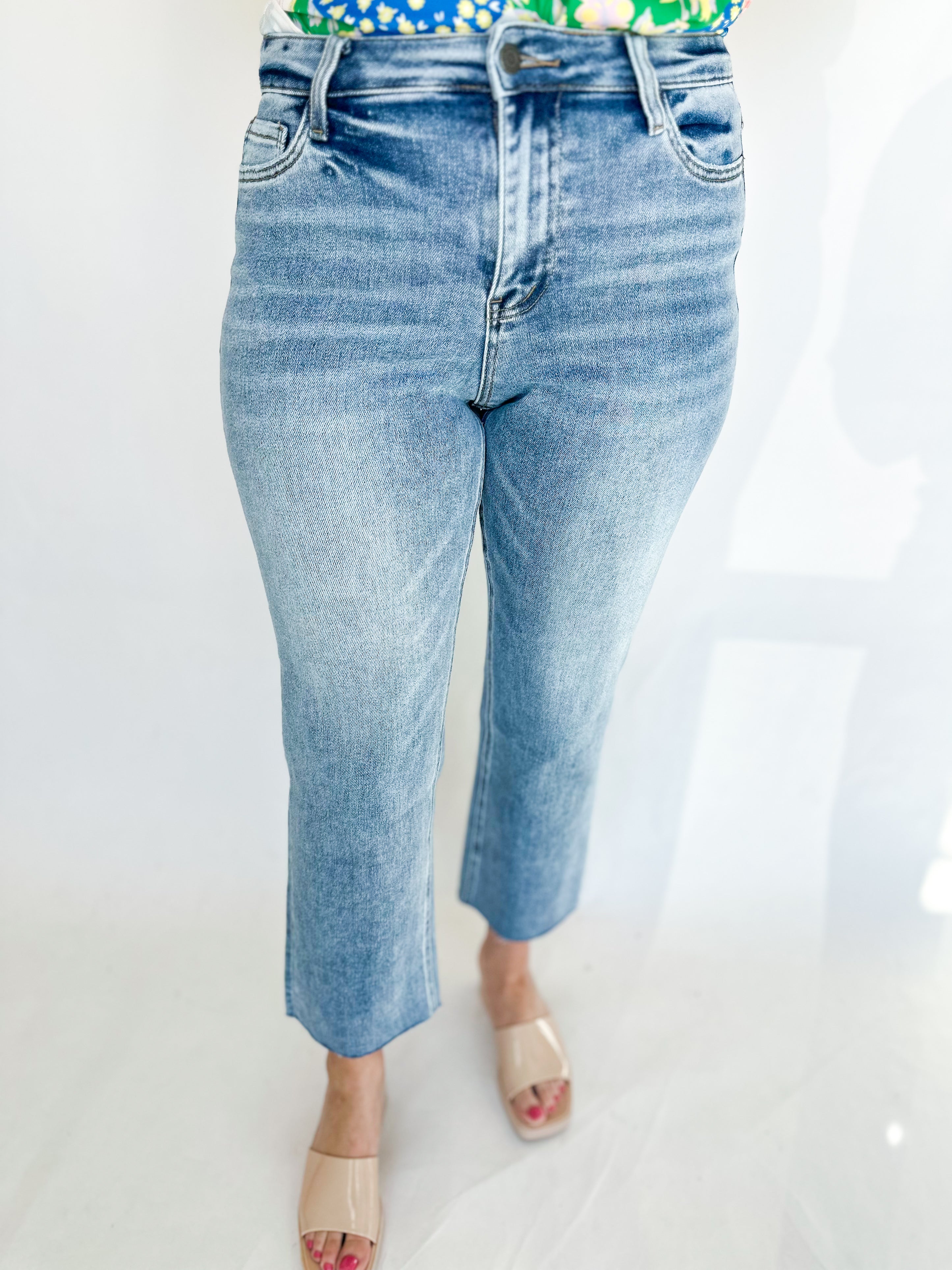 Vervet High Rise Comfort Stretch Denim-400 Pants-VEVERT BY FLYING MONKEY-July & June Women's Fashion Boutique Located in San Antonio, Texas