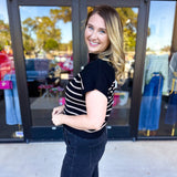 Pink Friday Doorbuster - Mock Neck Knit Sweater Top - Black - ONLINE-PINK FRIDAY DOORBUSTERS-BLU PEPPER-July & June Women's Fashion Boutique Located in San Antonio, Texas