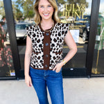 Trendy Cheetah Button Cardigan-230 Sweaters/Cardis-ENTRO-July & June Women's Fashion Boutique Located in San Antonio, Texas